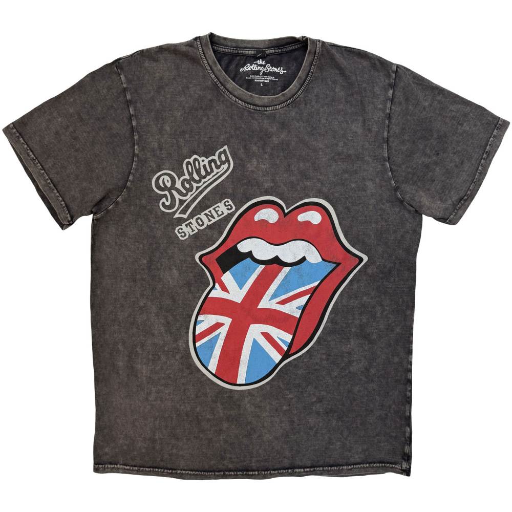 The Rolling Stones - British Tongue Mens Tshirt - Grey